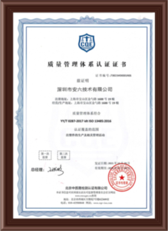  醫療行業ISO13485質（zhì）量管理體係中文